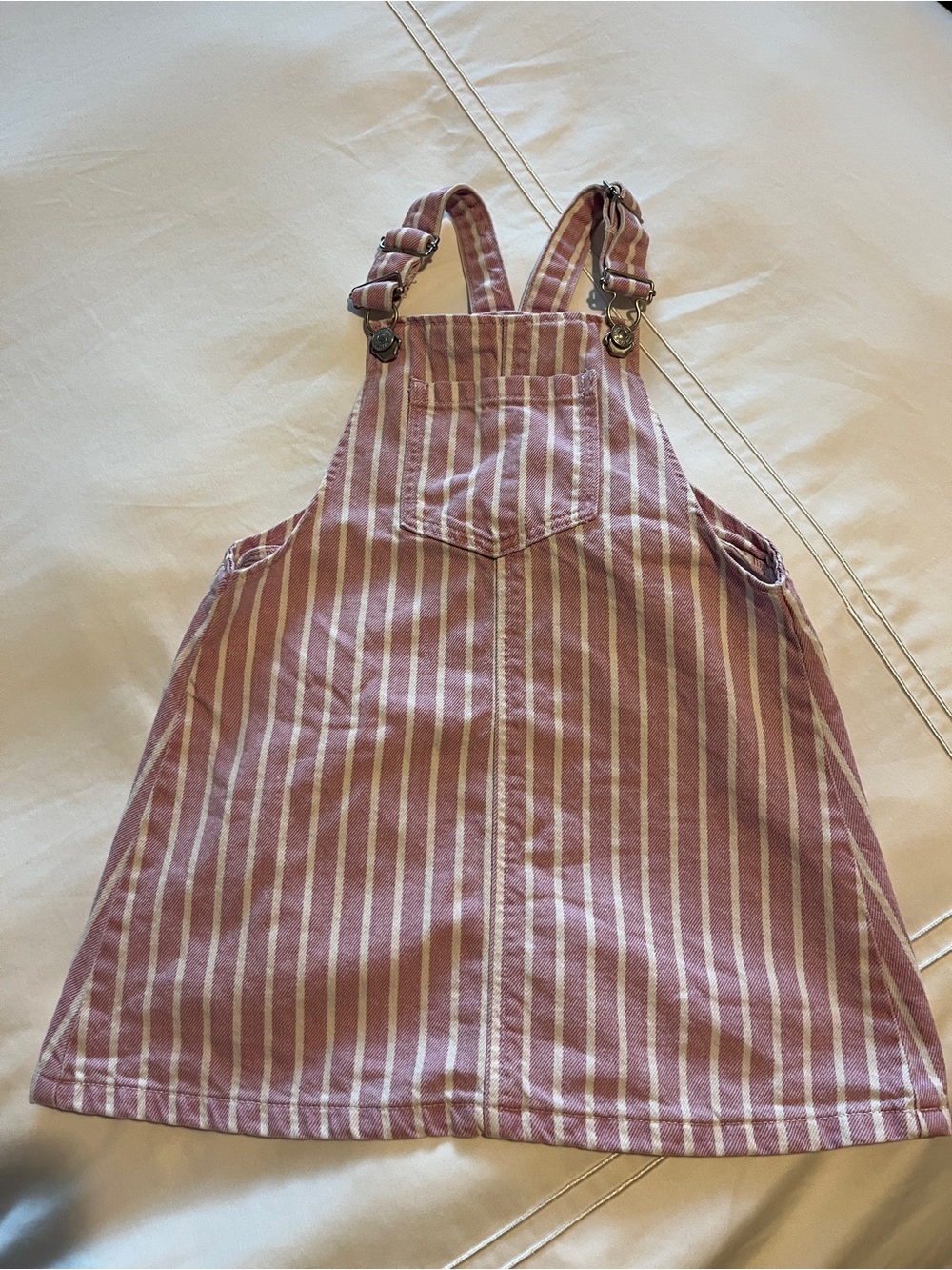 ZARA Toddler Girl Size 4 Striped Denim Pink Jumper